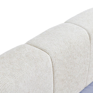 English Elm Queen Chenille Upholstered Cloud Platform Bed No Assembly Low Profile Modern Foundation Cream W1765P448448