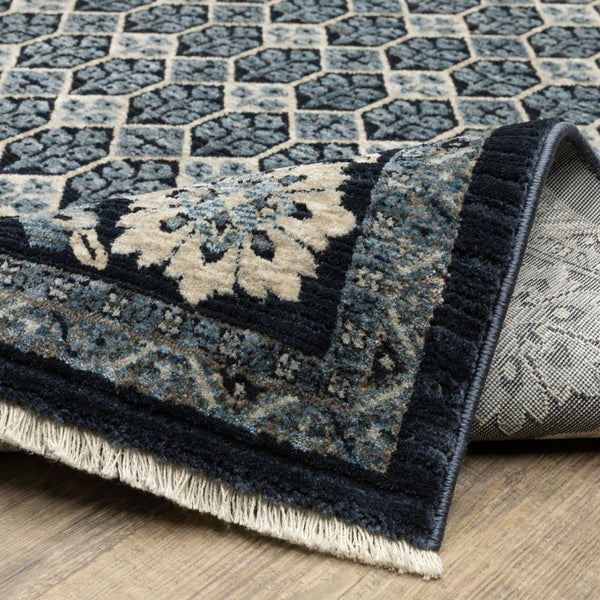 HomeRoots 5' Gold Oriental Area Rug with Elegant Fringed Edges - Durable, Stain-Resistant, Timeless Design 8' Runner 575685