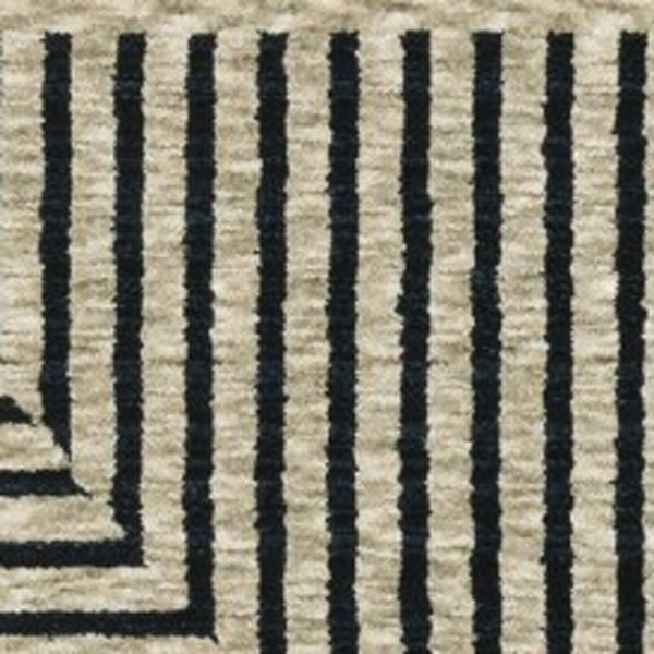 Homeroots 5' Beige Geometric Area Rug With Fringe - Stylish, Stain-resistant Design For Cozy Home Decor 3' X 5' Polyester 575686