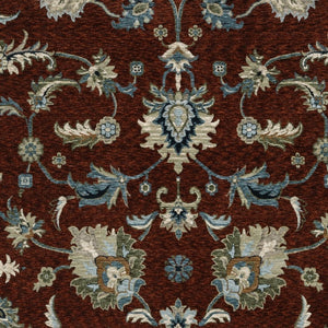 Homeroots 5' Elegant Dark Blue Oriental Area Rug With Fringe - Stain Resistant, Timeless Design For Home Decor 3' X 5' Polyester 575690