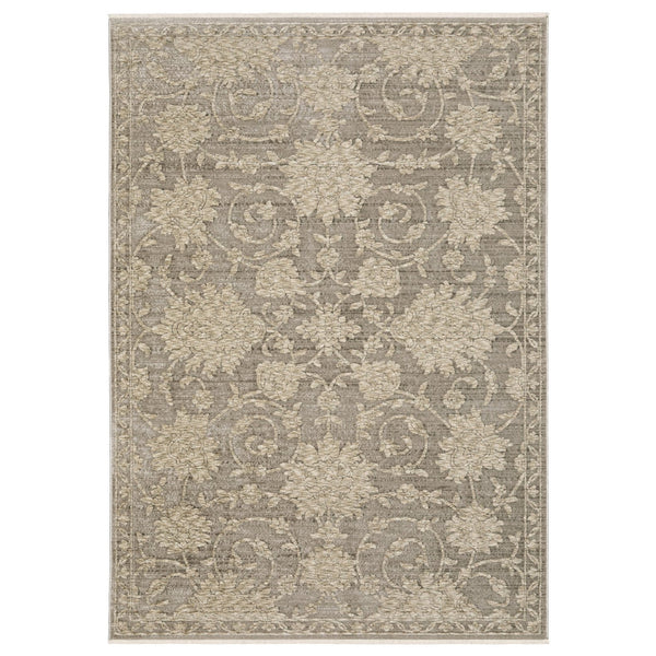 Homeroots 10' Stunning Floral Area Rug With Fringe - Stain Resistant, Perfect For Homes With Kids And Pets 8' Runner Polyester 575697