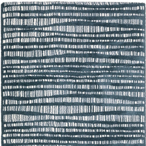 HomeRoots 5' Teal and Ivory Striped Distressed Area Rug - Luxuriously Soft, Stain-Resistant, Versatile Design 8' Runner 575702