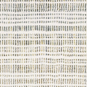 Homeroots 5' Elegant Ivory And Gold Striped Power Loom Area Rug - Stain Resistant, Perfect For Any Decor 8' Runner Polyester 575703