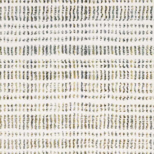 Homeroots 5' Elegant Ivory And Gold Striped Power Loom Area Rug - Stain Resistant, Perfect For Any Decor 8' Runner Polyester 575703