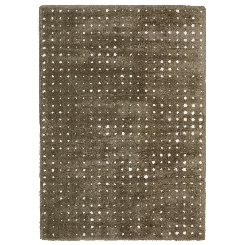HomeRoots 5' Modern Brown and Ivory Geometric Area Rug - Soft, Durable, Stylish for Living Rooms and More 8' Runner 575704