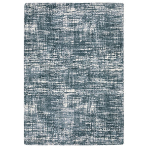 HomeRoots 5' Green and Ivory Abstract Area Rug - Modern Style, Plush Pile, Stain Resistant for Family Homes 8' Runner 575709