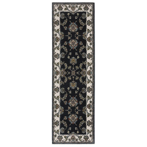 HomeRoots 4' Elegant Ivory Oriental Area Rug with Fringe – Durable, Stain-Resistant, Perfect for Any Space 8' Runner 575735