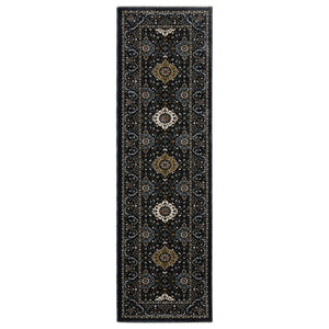 HomeRoots 5' Red Medallion Area Rug with Fringe - Elegant, Stain-Resistant Design for Stylish Living Spaces! 8' Runner 575739