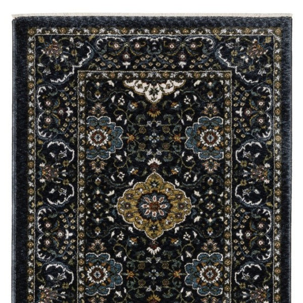 HomeRoots 5' Red Medallion Area Rug with Fringe - Elegant, Stain-Resistant Design for Stylish Living Spaces! 8' Runner 575739