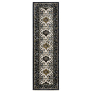 HomeRoots 5' Red Medallion Area Rug with Fringe - Elegant, Stain-Resistant Design for Stylish Living Spaces! 8' Runner 575740