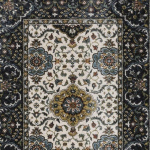 HomeRoots 5' Red Medallion Area Rug with Fringe - Elegant, Stain-Resistant Design for Stylish Living Spaces! 8' Runner 575740