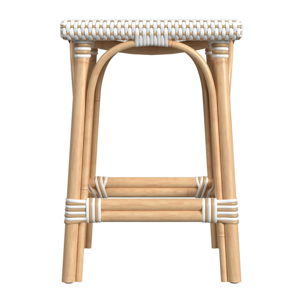 Butler Specialty Riviera Coastal-inspired Backless Rattan Counter Stool For Kitchen And Patio, Durable & Stylish Tan Rattan,Polyurethane Synthetic (Pe) Rattan 5757415-butler