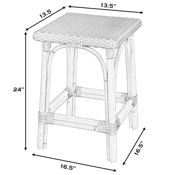 Butler Specialty Riviera Coastal-inspired Backless Rattan Counter Stool For Kitchen And Patio, Durable & Stylish Tan Rattan,Polyurethane Synthetic (Pe) Rattan 5757415-butler