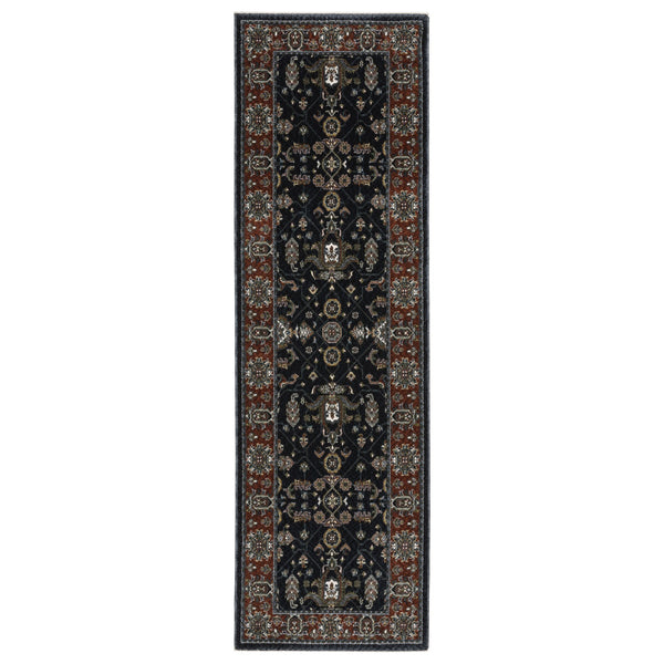 Homeroots 10' Red Oriental Area Rug With Fringe - Stain Resistant, Stylish Design For Living Spaces & Pets 8' Runner Polyester 575741