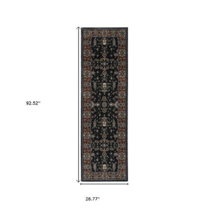 Homeroots 10' Red Oriental Area Rug With Fringe - Stain Resistant, Stylish Design For Living Spaces & Pets 8' Runner Polyester 575741