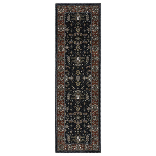 HomeRoots 10' Red Oriental Area Rug - Classic Elegance with Durable, Stain-Resistant Design for Homes 8' Runner 575741
