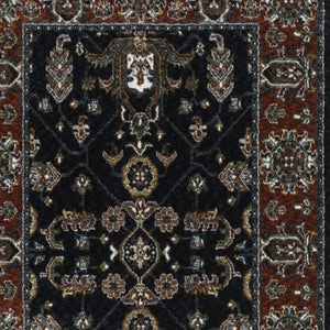 Homeroots 10' Red Oriental Area Rug With Fringe - Stain Resistant, Stylish Design For Living Spaces & Pets 8' Runner Polyester 575741