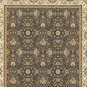 Homeroots 4' Navy Blue Oriental Area Rug With Fringe – Stylish, Stain-resistant Design For Every Home Space 5' X 8' Polypropylene 575751