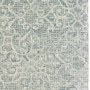 HomeRoots 5' Modern Gray and Ivory Wool Geometric Hand-Tufted Area Rug for Stylish Home Decor and Comfort 4' X 6' 575753