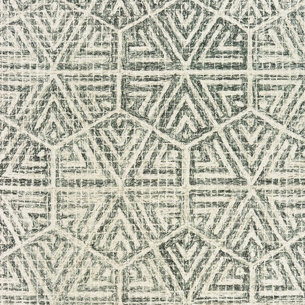 Homeroots 5' Elegant Gray And Ivory Geometric Hand-tufted Wool Area Rug For Stylish Home Décor Enhancement 4' X 6' Wool 575755
