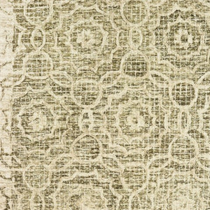 Homeroots 5' Green Wool Geometric Hand-tufted Area Rug - Elevate Your Space With Artful Style & Sophistication 4' X 6' Wool 575756