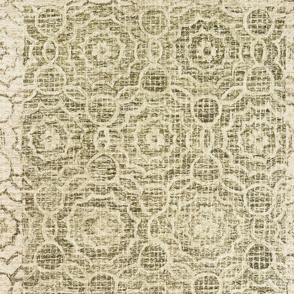 Homeroots 5' Green Wool Geometric Hand-tufted Area Rug - Elevate Your Space With Artful Style & Sophistication 4' X 6' Wool 575756