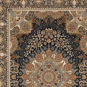 Homeroots 5' Ivory Medallion Area Rug With Fringe - Stain Resistant, Stylish Design For Any Home Decor 5' X 8' Polypropylene 575759