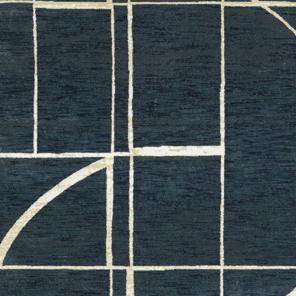 Homeroots 3' Stylish Blue Geometric Area Rug - Perfect For Kids And Pets, Stain Resistant, Adds Warmth To Home 7' X 10' Polypropylene,Polyester 575763