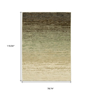 Homeroots 3'' Brown Abstract Area Rug - Stylish, Stain-resistant Comfort For Homes With Kids And Pets 7' X 10' Polypropylene,Polyester 575768