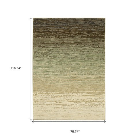 Homeroots 3'' Brown Abstract Area Rug - Stylish, Stain-resistant Comfort For Homes With Kids And Pets 7' X 10' Polypropylene,Polyester 575768