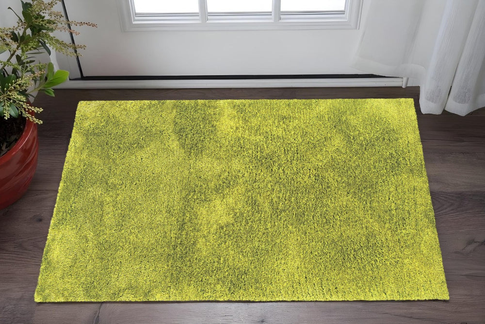 HomeRoots 5' Green Hand-Tufted Shag Area Rug – Luxurious Comfort, Durable & Stylish for Modern Living Spaces 3' X 5' 575779