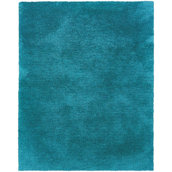 HomeRoots 5' Vibrant Teal Shag Area Rug - Luxurious Hand-Tufted Comfort for Modern Living Rooms & Bedrooms 3' X 5' 575782