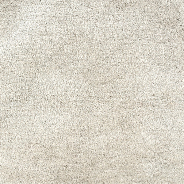 Homeroots 5' Luxurious Ivory Shag Hand-tufted Area Rug – Soft, Stain-resistant Comfort For Any Space 3' X 5' Polyester 575783