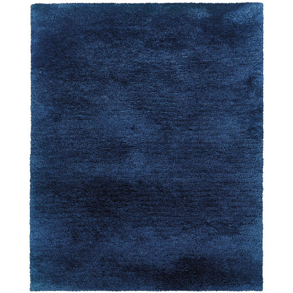 HomeRoots 5' Luxurious Blue Shag Hand-Tufted Area Rug - Soft, Stain-Resistant, Perfect for Modern Living Spaces 3' X 5' 575784