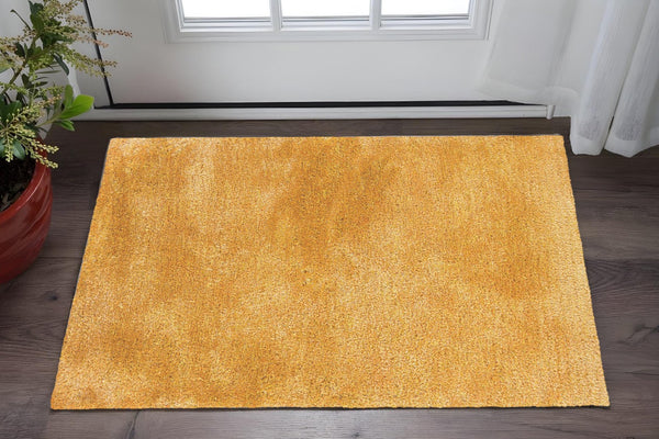 Homeroots 5' Luxurious Ivory Shag Hand-tufted Area Rug – Soft, Stain-resistant Comfort For Any Space 3' X 5' Polyester 575785