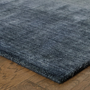Homeroots 5' Navy Blue Wool Hand Tufted Area Rug - Elevate Your Space With Style, Comfort, And Versatility! 5' X 8' Wool 575788