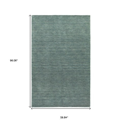 Homeroots 5' Navy Blue Wool Hand Tufted Area Rug - Elevate Your Space With Style, Comfort, And Versatility! 5' X 8' Wool 575789