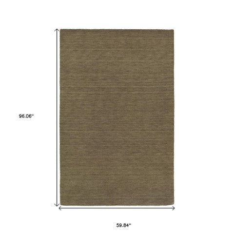 Homeroots 5' Navy Blue Wool Hand Tufted Area Rug - Elevate Your Space With Style, Comfort, And Versatility! 5' X 8' Wool 575793