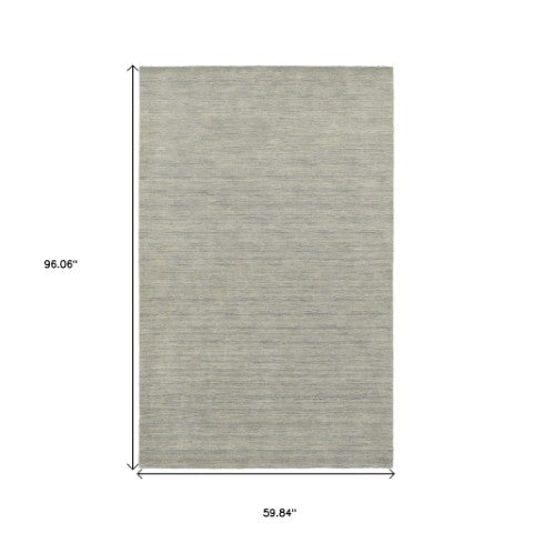 Homeroots 5' Navy Blue Wool Hand Tufted Area Rug - Elevate Your Space With Style, Comfort, And Versatility! 5' X 8' Wool 575795