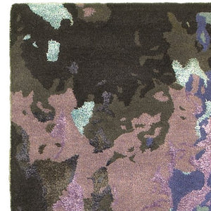 Homeroots 4' Abstract Hand-tufted Area Rug In Blue And Purple – Elevate Your Space With Stylish Comfort 8' Runner Wool Blend 575800