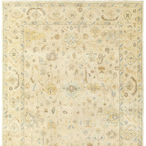 HomeRoots 6' Hand-Knotted Beige and Gray Wool Oriental Area Rug – Timeless Elegance for Any Room Decor 6' X 9' 575819