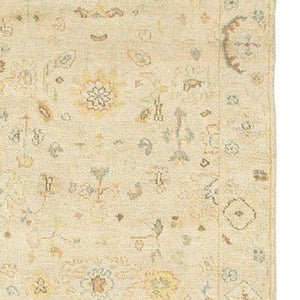 HomeRoots 6' Hand-Knotted Beige and Gray Wool Oriental Area Rug – Timeless Elegance for Any Room Decor 10' Runner 575820