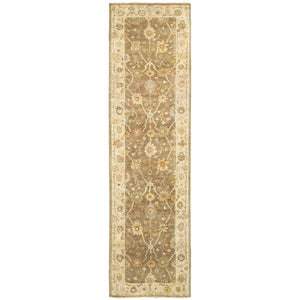 HomeRoots 6' Hand-Knotted Wool Oriental Area Rug in Brown and Beige - Timeless Design for Elegant Interiors 10' Runner 575822