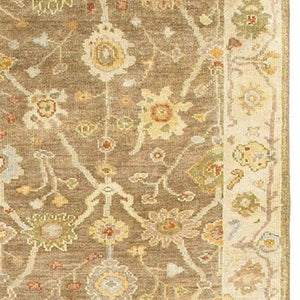 HomeRoots 6' Hand-Knotted Wool Oriental Area Rug in Brown and Beige - Timeless Design for Elegant Interiors 10' Runner 575822