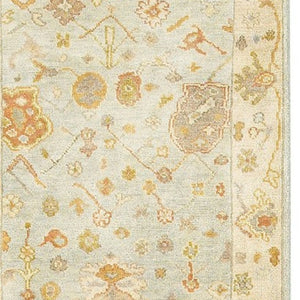HomeRoots 6' Hand-Knotted Wool Oriental Area Rug in Blue and Sand - Durable, Timeless Design for Any Space 10' Runner 575824