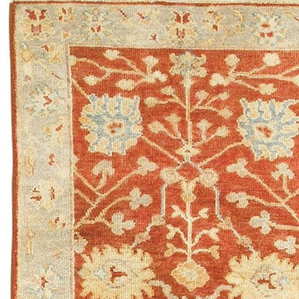 Homeroots 2' Hand Knotted Red And Gray Wool Oriental Area Rug – Unique Artisan Craftsmanship For Your Home 10' Runner Wool 575828