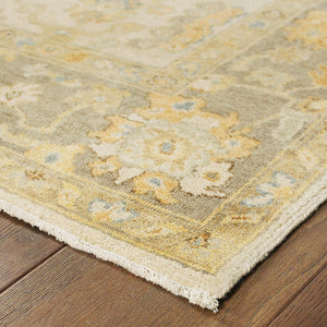 HomeRoots 6' Hand-Knotted Wool Oriental Area Rug in Beige and Gray – Timeless Elegance for Any Space 10' Runner 575830
