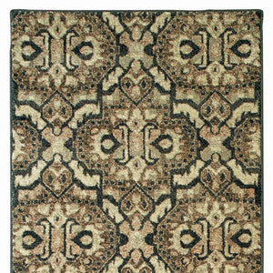 Homeroots 10' Brown Geometric Area Rug - Stylish Stain-resistant Design For Sophisticated Living Spaces 8' Runner Polypropylene 575841