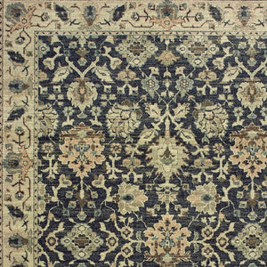 Homeroots 4' Navy Blue Oriental Area Rug - Stain Resistant, Stylish Design For Pets And Kids, Perfect For Any Room 7' X 10' Polypropylene 575842