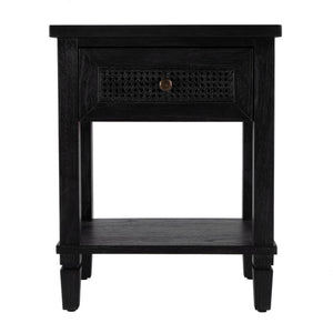 Butler Specialty Flagstaff 1-drawer Cane Nightstand With Elegant Desert Sand Finish And Classic Design, Perfect For Any Room Black Mindi Wood,Mindi Veneer,Mdf,Cane 5758432-butler